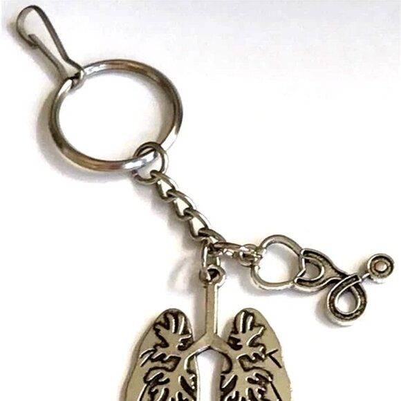 Medical Keychain Bag Charm Pulmonary MD RN DO ARNP Therapist Gift Zipper Pull - Picture 4 of 9